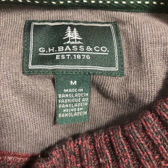 G.H. Bass Heavy Winter Sweater Size M - Picture 3 of 5